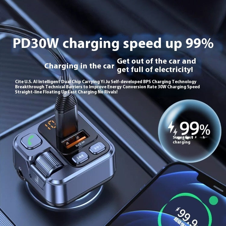 MP3 Player Bluetooth Receiver Fast Charging Car Charger